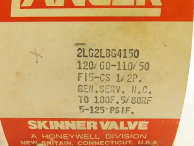 Lancer 2LG2LBG4150 2-Way Skinner Solenoid Valve 1/2"NTP N.C. 5-150 PSI. 120v
