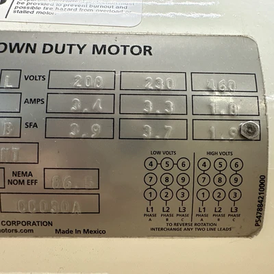 NEW US MOTORS WD1P2AC