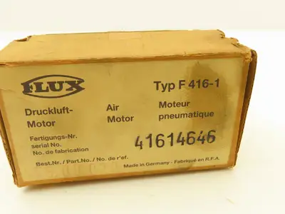 Flux F416-1 Pneumatic Air Motor 3-6 Bar Pmax Explosion Proof 10,000RPM