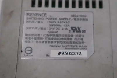 Keyence MS2-H50 Switching Power Supply 24 VDC 2.1 A MS2H50 STK L197CC