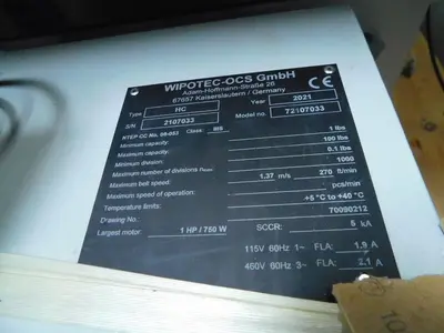 New | in-Stock WIPOTEC-OCS IW-B150 Checkweighers (Misc) Texas US | Aucto #1307156