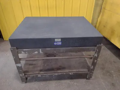 36" x 48" x 6" ACCURITE BLACK GRANITE TABLE: STOCK #18812