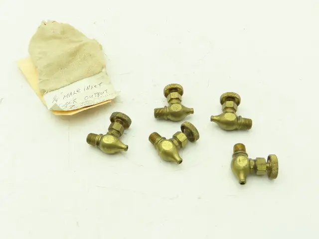 Norgren 17-001-003 Vintage Brass Needle Bleed Off Valve 1/4" NPT Lot of 5