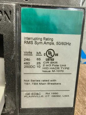 GENERAL ELECTRIC THED124020 Circuit Breakers | ESS Industrial Equipment Sales (5)