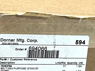 New | in-Stock Dorner Dorner 75082784 Conveyor Parts Michigan US | Maverick Industrial Sales #1462698