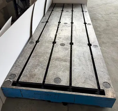48" x 144" Bay Cast/Level-Tite Surface Plate, 7" Thick, T-Slotted, Nice