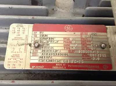 USED GENERAL ELECTRIC 5K286QNB6000A