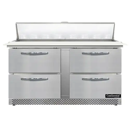 Continental SW60N16C-FB-D 60" Sandwich/salad Prep Table W/ Refrigerated Base, 115v