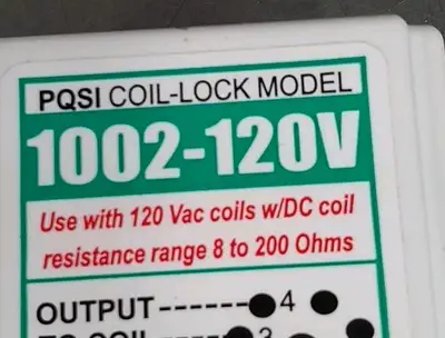 PQSI Coil-Lock Model 1002-120V Lock Model Relay 600-Volt 10 Amp 8-Pins Loc3E15