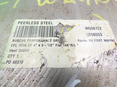 1018 Carbon Steel Rectangle Flat Block 4"x 5-1/2" x 74"  530Lbs