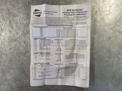 NEW HAMMON POWER SOLUTIONS INC. PH250AJ