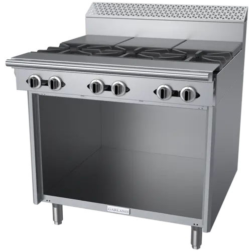 Garland C36-15S 36" 3 Burner Gas Range w/ (3) Hot Tops & Storage Base, Natural Gas