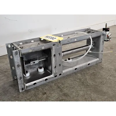 Used 6" Square Stainless Steel Pneumatic Roller Gate Valve