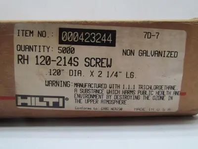 Hilti 000423244 RH 120-214S .120 dia x 2-1/4" Long Screw Nail  Quantity 5000