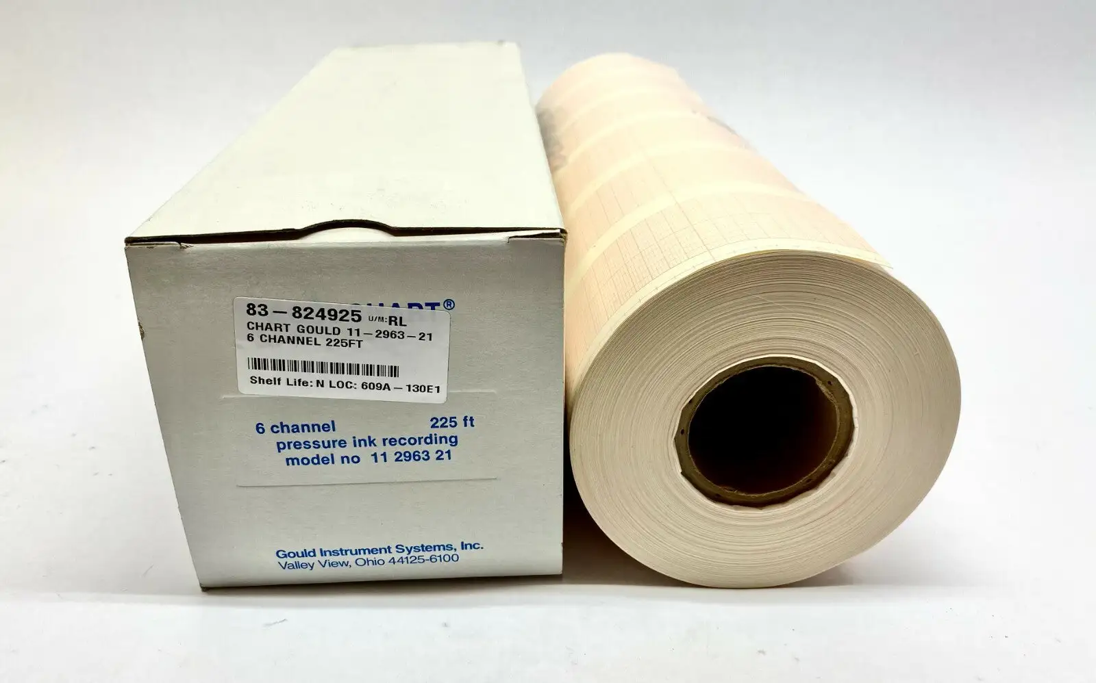 NEW GOULD INSTRUMENT SYSTEMS CHART PAPER 225 FT ROLL 6 CHANNEL PRESSURE INK