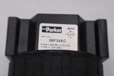 Parker Watts Fluid Air 06F34AC 1/2 Metal Bowl Filter Manual Drain STOCK H1599