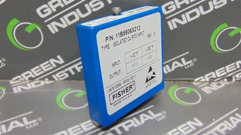 Fisher 11B5806X212 Isolated Cu RTD Input Relay Rev. G Used