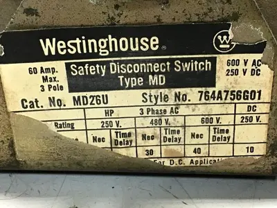 USED WESTINGHOUSE 764A75GG01