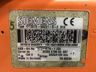 USED SIEMENS 1FT3070-5AZ21-9-Z S13