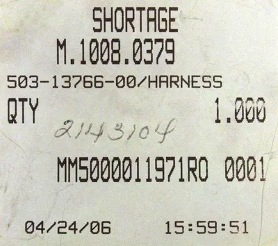 NEW SHORTAGE M.1008.0379 HARNESS M10080379 503-13766-00 MM5000011971RO-0001