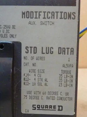 USED SQUARE D FAL360301212