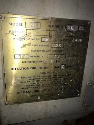 Voith Sulzer 400 Centrisorter Screen SS