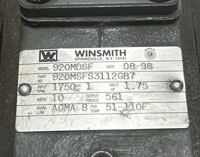 NEW WINSMITH 920MSFS3112GB7