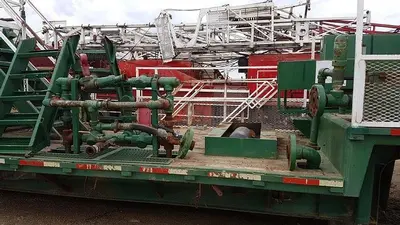 USED 1995 LOADKING INDUSTRIES 48' TANDEM AXLE STEPDECK TRAILER