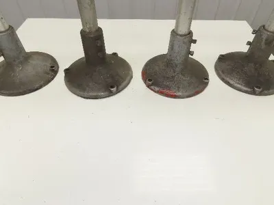 7" Tabletop Conveyor Aluminum Pedestal Round Pipe Leg Stand 16"-20"H Set of 4