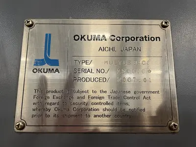 USED 2007 OKUMA MULTUS B400