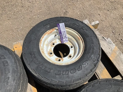 (4) 20.5x8.0-10 tires on steel 6-bolt wheels, used