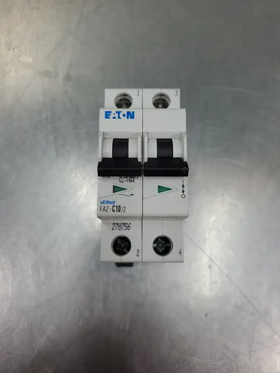 Used Eaton FAZ-C10/2 2-Pole Miniature Circuit Breaker, 75A, 400V Circuit Breakers South Carolina US | Palmetto Automation #1155709