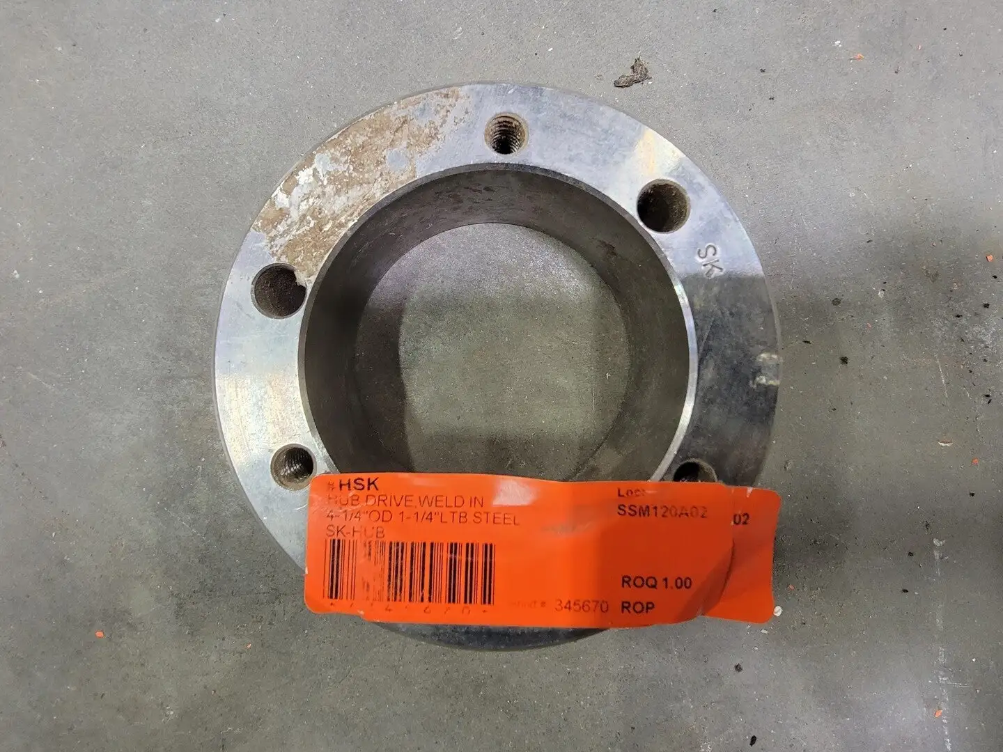 Weld-On Hub Drive H-SK, 4-1/4" OD, 1-1/4" LTB, Steel, SK Hub