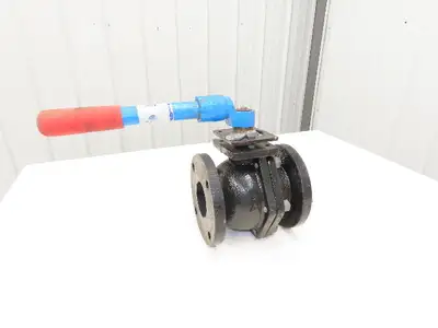 American Valve Flanged Full Port Ball Valve 3" Cast W/Lever 125S 200WOG Ser 4000