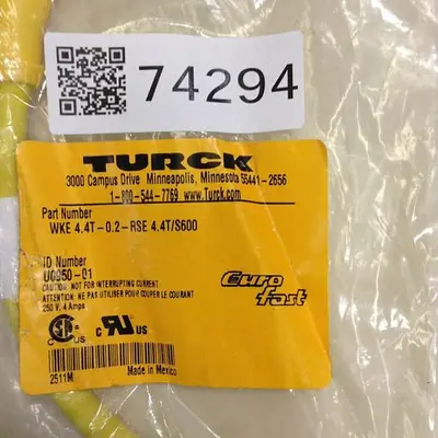 NEW TURCK ELEKTRONIK WKE 4.4T-0.2-RSE 4.4T/S600
