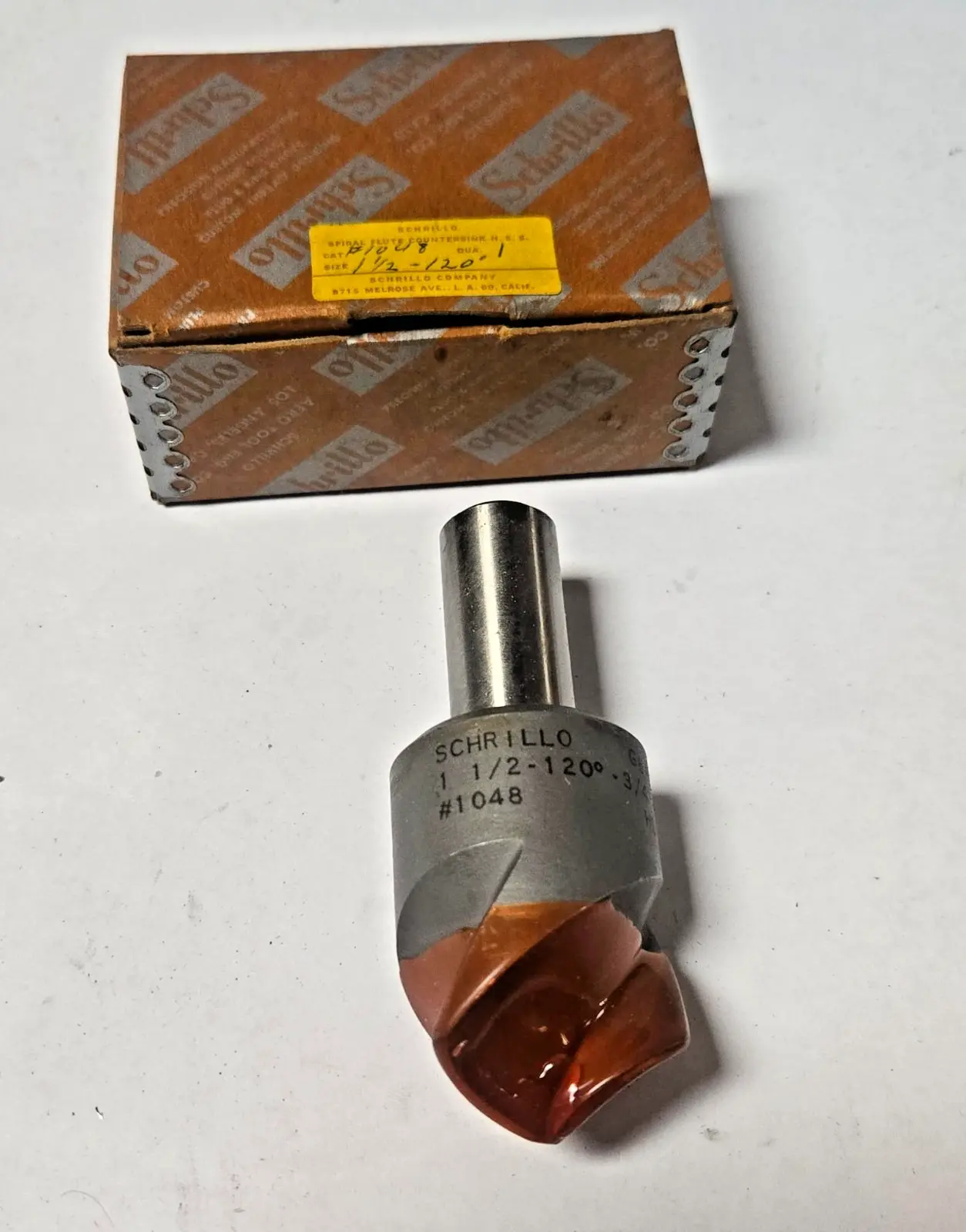 Schrillo 1-1/2" High Speed Steel Countersink 120 Degree 3/4 #1048 USA