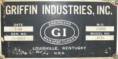 USED GRIFFIN INDUSTRIES 5X20