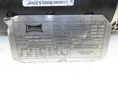 Advanced Motors & Drives L94-4001C Landoll Hydraulic Pump & Motor B30/42E180D