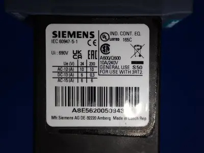 New | in-Stock SIEMENS 3RT20271BB443MA0 PLC Contactors Ohio US | HGR 24 #786951