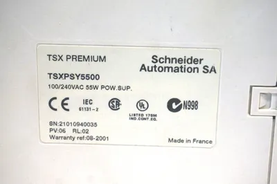 USED MODICON TSXPSY5500 TSX PREMIUM POWER SUPPLY TSXPSY5500