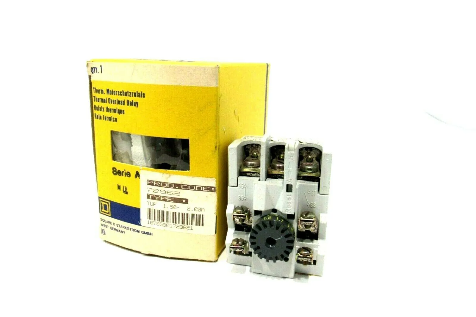 NEW SQUARE D 9065-TUP 1.50-OVERLOAD RELAY 9065TUP150