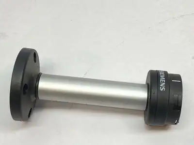 USED SIEMENS STACK LIGHT ELEMENT BASE MODULE 50MM BLACK W/ 4" POLE