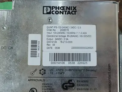 NEW PHOENIX AUTOMATION QUINT-PS-100-240AC / 24DC / 2.5