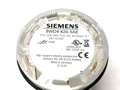 USED SIEMENS CONTINUOUS STACK LIGHT CLEAR 24V AC/DC