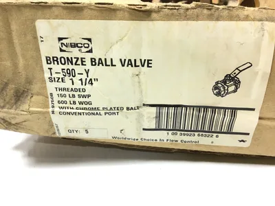 NIBCO NL9750B T-590-Y Three-Piece Bronze Ball Valve – Conventional Port, Threaded 1 1/4 in