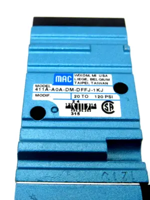 NEW MAC VALVES 411A-A0A-DM-DFFJ-1KJ SOLENOID VALVE 24VDC 411AA0ADMDFFJ1KJ