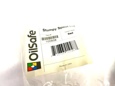 NEW OILSAFE STUMPY WIDE SPOUT LID, RED