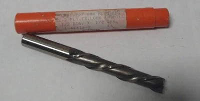 BRUBAKER 1/2" x 1/2" SE 2FL Extra Long End Mill 2FL HSS USA Made for Aluminum