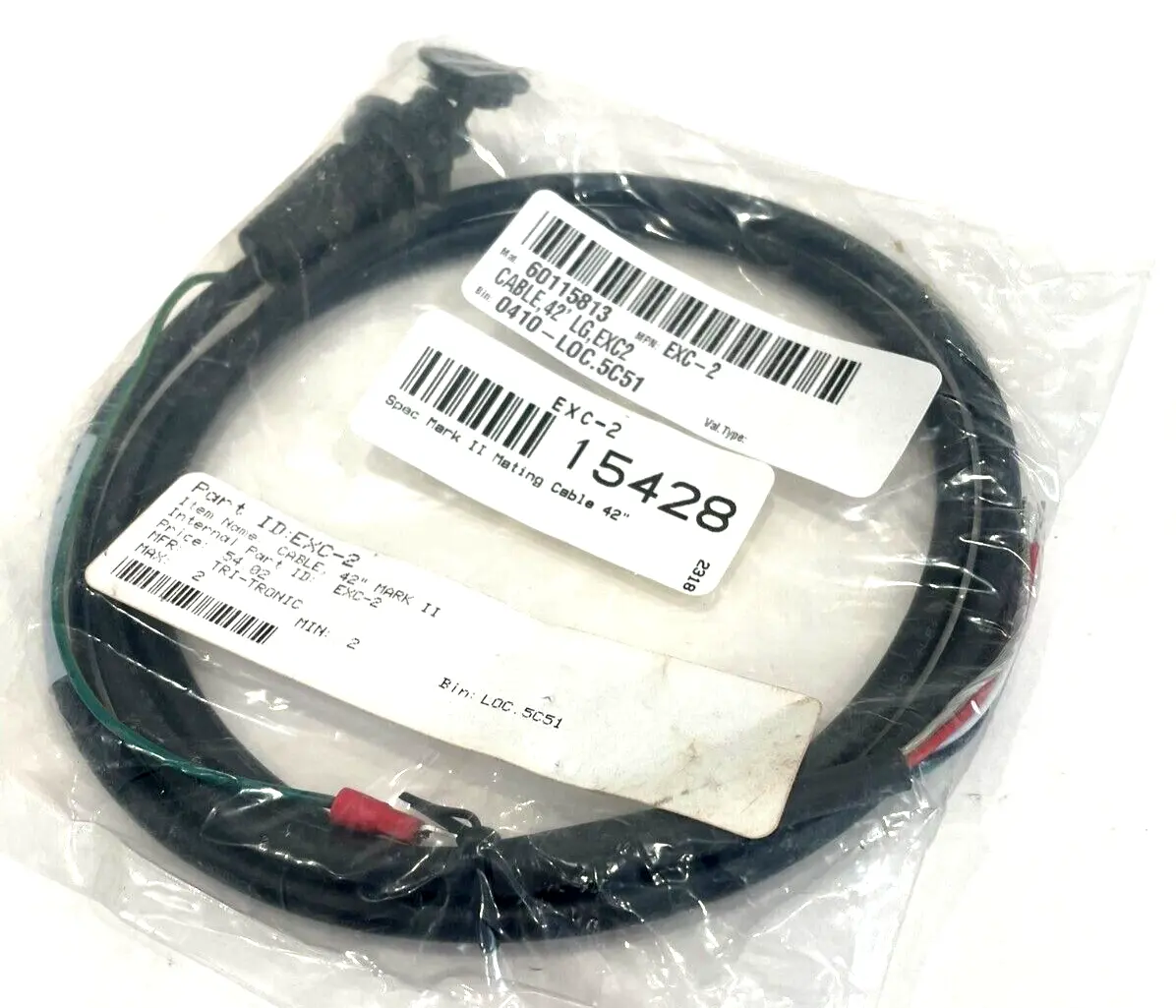 NEW TRI-TRONICS EXC-2 FIBER OPTIC CABLE EXC2