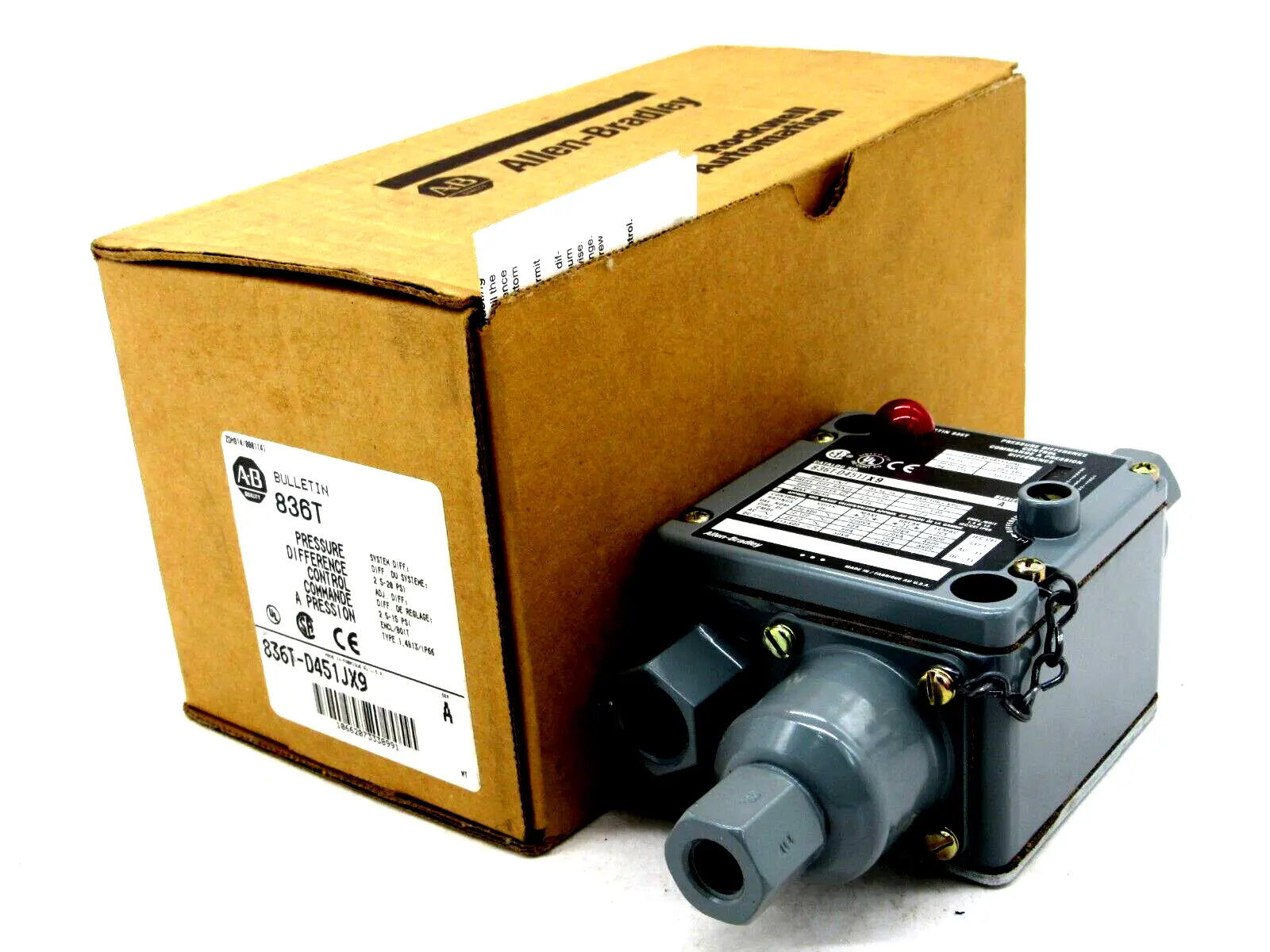 NEW ALLEN BRADLEY 836T-D451JX9 PRESSURE DIFFERENCE CONTROL 836TD451JX9